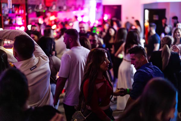 Crowd dancing at a GECCE club night in Sydney